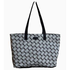 Ugg Black & White Logo Tote Bag With Long Straps & Spacious Interior